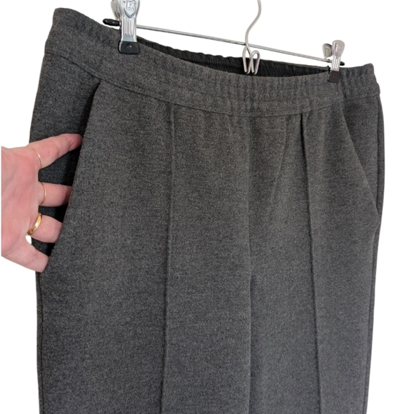 Aritzia Babaton Fitzgerald Pant Grey Pull-On Flannel Pleated Old Money Women L - Picture 5 of 12